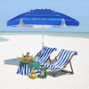 image:imageAMMSUN Beach Umbrellas for Sand Heavy Duty Wind Portable 65ftSilence Blue