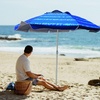 image:imageAMMSUN Beach Umbrellas for Sand Heavy Duty Wind Portable 65ftSilence Blue