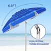 image:imageAMMSUN Beach Umbrellas for Sand Heavy Duty Wind Portable 65ftSilence Blue