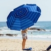image:imageAMMSUN Beach Umbrellas for Sand Heavy Duty Wind Portable 65ftSilence Blue