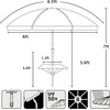 image:imageAMMSUN Beach Umbrellas for Sand Heavy Duty Wind Portable 65ftSky Blue