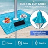 image:imageAMMSUN Beach Umbrellas for Sand Heavy Duty Wind Portable 65ftSky Blue