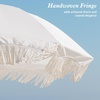 image:imageAMMSUN Boho Fringe Umbrella 65ft Outdoor Umbrella with TasselAntique White