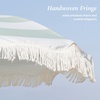 image:imageAMMSUN Boho Fringe Umbrella 65ft Outdoor Umbrella with TasselGreen Stripe