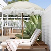 image:imageAMMSUN Boho Fringe Umbrella 65ft Outdoor Umbrella with TasselLight Beige