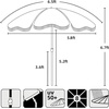 image:imageAMMSUN Boho Fringe Umbrella 65ft Outdoor Umbrella with TasselLight Beige