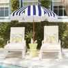 image:imageAMMSUN Boho Fringe Umbrella 65ft Outdoor Umbrella with TasselNavy Stripe