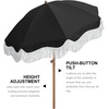 image:imageAMMSUN Boho Fringe Umbrella 65ft Outdoor Umbrella with TasselNoble Black