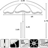 image:imageAMMSUN Boho Fringe Umbrella 65ft Outdoor Umbrella with TasselNoble Black