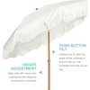 image:imageAMMSUN Boho Fringe Umbrella 65ft Outdoor Umbrella with TasselWhite