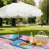 image:imageAMMSUN Boho Fringe Umbrella 65ft Outdoor Umbrella with TasselWhite