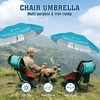 image:imageAMMSUN Chair Umbrella with Universal Clamp Adjustable 47 inches and 360 Swivel amp UPF 50 Protection Portable Sun Umbrella Secure Clip on CampingBeach Chairs Stroller Wheelchair Golf cart Lounger Blue LargesizedLight Blue