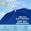 image:imageAMMSUN Chair Umbrella with Universal Clamp Adjustable 47 inches and 360 Swivel amp UPF 50 Protection Portable Sun Umbrella Secure Clip on CampingBeach Chairs Stroller Wheelchair Golf cart Lounger Blue LargesizedBlue