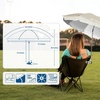 image:imageAMMSUN Chair Umbrella with Universal Clamp Adjustable 47 inches and 360 Swivel amp UPF 50 Protection Portable Sun Umbrella Secure Clip on CampingBeach Chairs Stroller Wheelchair Golf cart Lounger Blue LargesizedLight Beige2 PACK