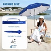 image:imageAMMSUN Chair Umbrella with Universal Clamp Adjustable 47 inches and 360 Swivel amp UPF 50 Protection Portable Sun Umbrella Secure Clip on CampingBeach Chairs Stroller Wheelchair Golf cart Lounger Blue LargesizedBlue