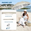 image:imageAMMSUN Chair Umbrella with Universal Clamp Adjustable 47 inches and 360 Swivel amp UPF 50 Protection Portable Sun Umbrella Secure Clip on CampingBeach Chairs Stroller Wheelchair Golf cart Lounger Blue LargesizedLight Beige2 PACK