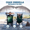 image:imageAMMSUN Chair Umbrella with Universal Clamp Adjustable 47 inches and 360 Swivel amp UPF 50 Protection Portable Sun Umbrella Secure Clip on CampingBeach Chairs Stroller Wheelchair Golf cart Lounger Blue LargesizedGrey2 PACK