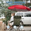 image:imageAMMSUN Chair Umbrella with Universal Clamp Adjustable 47 inches and 360 Swivel amp UPF 50 Protection Portable Sun Umbrella Secure Clip on CampingBeach Chairs Stroller Wheelchair Golf cart Lounger Blue LargesizedRed