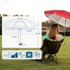 image:imageAMMSUN Chair Umbrella with Universal Clamp Adjustable 47 inches and 360 Swivel amp UPF 50 Protection Portable Sun Umbrella Secure Clip on CampingBeach Chairs Stroller Wheelchair Golf cart Lounger Blue LargesizedRed2 PACK