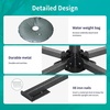 image:imageAMMSUN Foldable Portable Beach Umbrella Stand Patio Umbrella Base HolderBlack