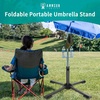 image:imageAMMSUN Foldable Portable Beach Umbrella Stand Patio Umbrella Base HolderBlack