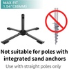 image:imageAMMSUN Foldable Portable Beach Umbrella Stand Patio Umbrella Base HolderBlack