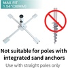 image:imageAMMSUN Foldable Portable Beach Umbrella Stand Patio Umbrella Base HolderWhite