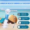 image:imageAMMSUN Heavy Duty Beach Umbrella Sand Anchor Base amp Umbrellas Hanging Hookwhite  blue