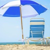 image:imageAMMSUN Heavy Duty Beach Umbrella Sand Anchor Base amp Umbrellas Hanging Hookwhite  blue