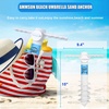 image:imageAMMSUN Heavy Duty Beach Umbrella Sand Anchor Base amp Umbrellas Hanging Hookwhite  blue