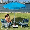 image:imageAMMSUN Shade Umbrella Premium Portable Umbrella with Stand 65ft Lightweight Free Standing Canopy for Sporting Games Adjustable Instant Sun Protection and Easy to Carry OrangeLight Blue