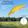 image:imageAMMSUN Shade Umbrella Premium Portable Umbrella with Stand 65ft Lightweight Free Standing Canopy for Sporting Games Adjustable Instant Sun Protection and Easy to Carry TurquoiseYellow