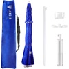 image:imageAMMSUN Shade Umbrella Premium Portable Umbrella with Stand 65ft Lightweight Free Standing Canopy for Sporting Games Adjustable Instant Sun Protection and Easy to Carry OrangeBlue