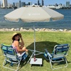 image:imageAMMSUN Shade Umbrella Premium Portable Umbrella with Stand 65ft Lightweight Free Standing Canopy for Sporting Games Adjustable Instant Sun Protection and Easy to Carry OrangeBeige