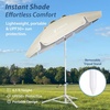 image:imageAMMSUN Shade Umbrella Premium Portable Umbrella with Stand 65ft Lightweight Free Standing Canopy for Sporting Games Adjustable Instant Sun Protection and Easy to Carry OrangeBeige