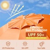 image:imageAMMSUN Shade Umbrella Premium Portable Umbrella with Stand 65ft Lightweight Free Standing Canopy for Sporting Games Adjustable Instant Sun Protection and Easy to Carry OrangeOrange