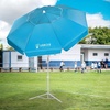 image:imageAMMSUN Shade Umbrella Premium Portable Umbrella with Stand 65ft Lightweight Free Standing Canopy for Sporting Games Adjustable Instant Sun Protection and Easy to Carry OrangeLight Blue