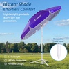 image:imageAMMSUN Shade Umbrella Premium Portable Umbrella with Stand 65ft Lightweight Free Standing Canopy for Sporting Games Adjustable Instant Sun Protection and Easy to Carry TurquoisePurple