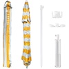 image:imageAMMSUN Shade Umbrella Premium Portable Umbrella with Stand 65ft Lightweight Free Standing Canopy for Sporting Games Adjustable Instant Sun Protection and Easy to Carry OrangeStripe Yellow