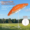 image:imageAMMSUN Shade Umbrella Premium Portable Umbrella with Stand 65ft Lightweight Free Standing Canopy for Sporting Games Adjustable Instant Sun Protection and Easy to Carry OrangeOrange