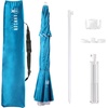 image:imageAMMSUN Shade Umbrella Premium Portable Umbrella with Stand 65ft Lightweight Free Standing Canopy for Sporting Games Adjustable Instant Sun Protection and Easy to Carry OrangeLight Blue