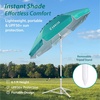 image:imageAMMSUN Shade Umbrella Premium Portable Umbrella with Stand 65ft Lightweight Free Standing Canopy for Sporting Games Adjustable Instant Sun Protection and Easy to Carry TurquoiseTurquoise