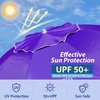 image:imageAMMSUN Shade Umbrella Premium Portable Umbrella with Stand 65ft Lightweight Free Standing Canopy for Sporting Games Adjustable Instant Sun Protection and Easy to Carry TurquoisePurple