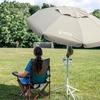 image:imageAMMSUN Shade Umbrella Premium Portable Umbrella with Stand 65ft Lightweight Free Standing Canopy for Sporting Games Adjustable Instant Sun Protection and Easy to Carry OrangeBeige