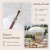 image:imageAMMSUN Upgraded Boho Fringe Umbrella 65ft Canvas UmbrellaAntique White