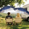 image:imageAMMSUN XL Chair Umbrella with Universal Clamp Adjustable 47 inches and 360degree Swivel UPF 50 Portable Clamp on Camping or Beach Chair Stroller Wheelchair Golf cart Bright Blue 2 PACKNavy Blue2 PACK