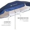 image:imageAMMSUN XL Chair Umbrella with Universal Clamp Adjustable 47 inches and 360degree Swivel UPF 50 Portable Clamp on Camping or Beach Chair Stroller Wheelchair Golf cart Bright Blue 2 PACKNavy Blue