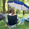 image:imageAMMSUN XL Chair Umbrella with Universal Clamp Adjustable 47 inches and 360degree Swivel UPF 50 Portable Clamp on Camping or Beach Chair Stroller Wheelchair Golf cart Bright Blue 2 PACKNavy