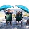image:imageAMMSUN XL Chair Umbrella with Universal Clamp Adjustable 47 inches and 360degree Swivel UPF 50 Portable Clamp on Camping or Beach Chair Stroller Wheelchair Golf cart Bright Blue 2 PACKBright Blue2 PACK