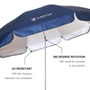 image:imageAMMSUN XL Chair Umbrella with Universal Clamp Adjustable 47 inches and 360degree Swivel UPF 50 Portable Clamp on Camping or Beach Chair Stroller Wheelchair Golf cart Bright Blue 2 PACKNavy Blue2 PACK